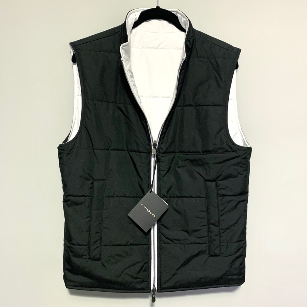 NWT Men’s J. Hilburn Black/White Reversible Vest